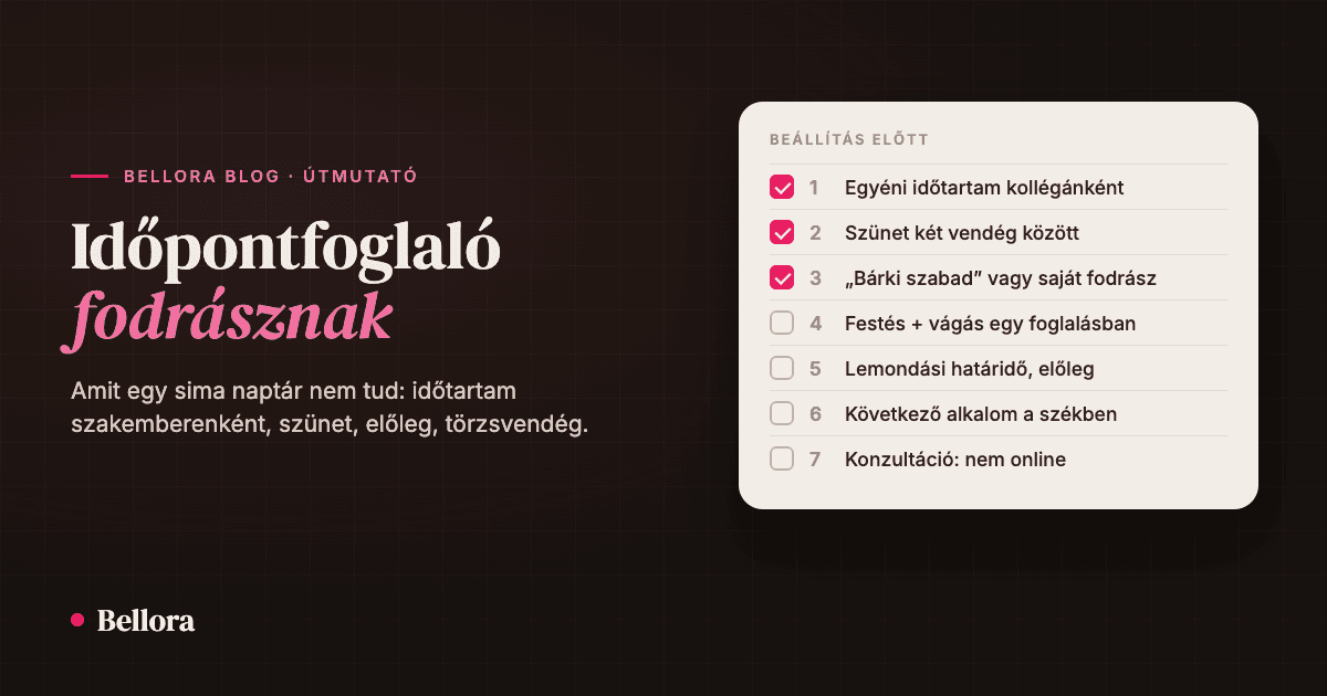 Időpontfoglaló rendszer fodrásznak: amit egy sima naptár nem tud