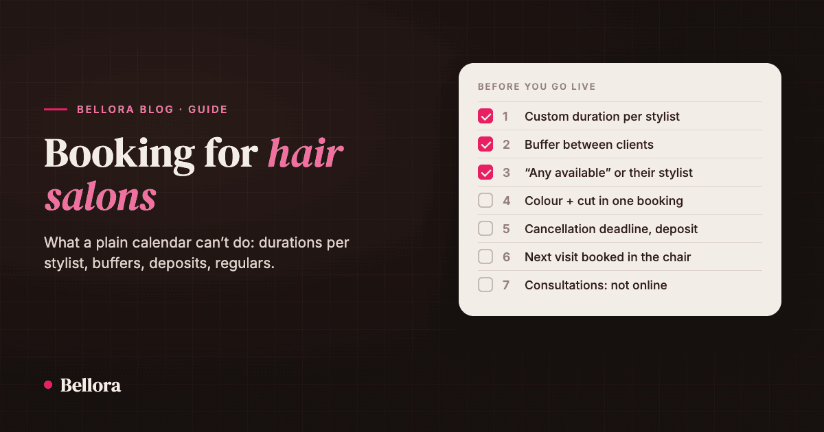 Booking system for hair salons: what a plain calendar can't do