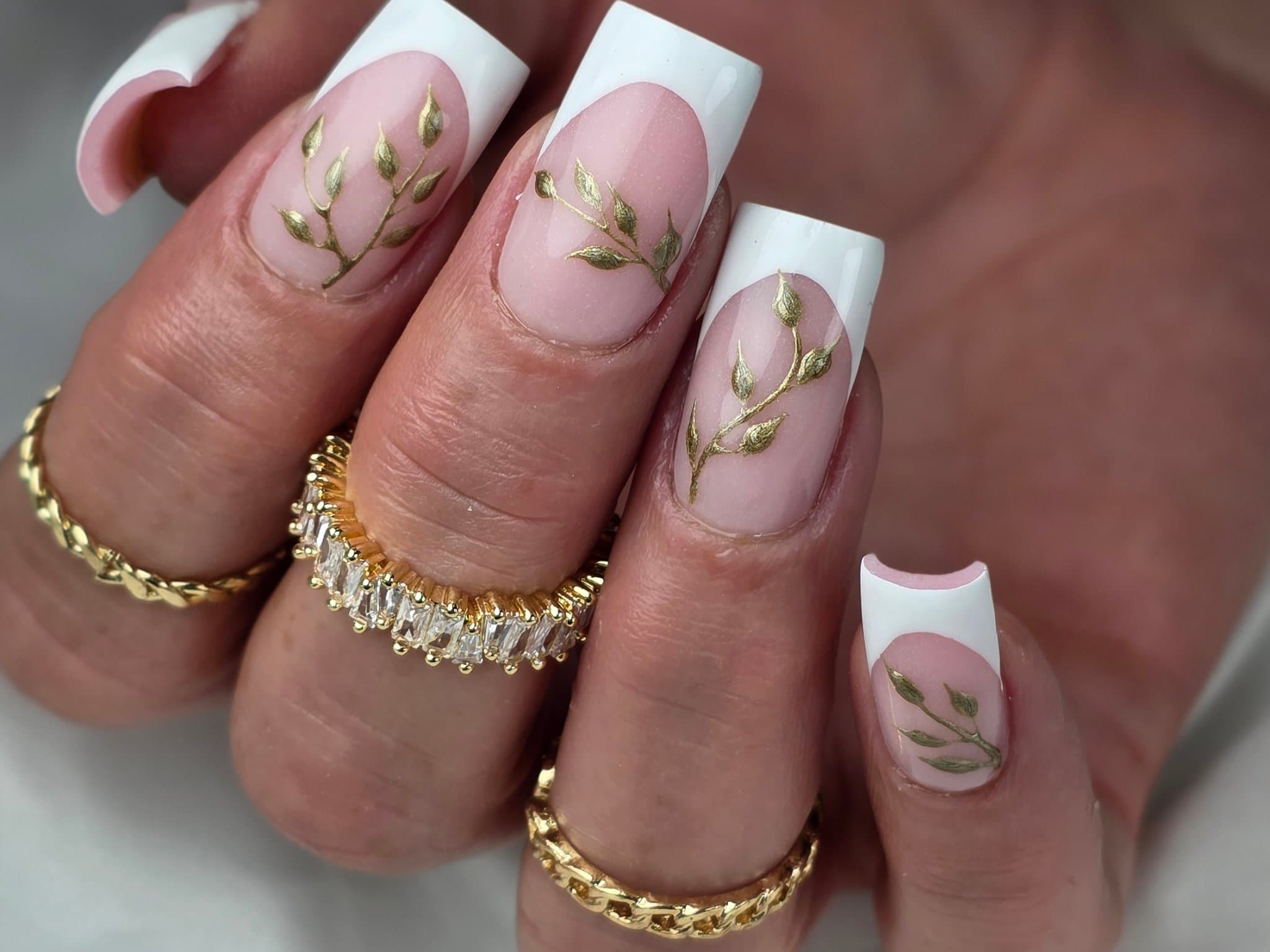 Nagelmodellage Größe L, mit Muster